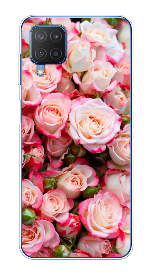 

Чехол на Samsung Galaxy A12/M12 "Много роз", Розовый, 2102650-2