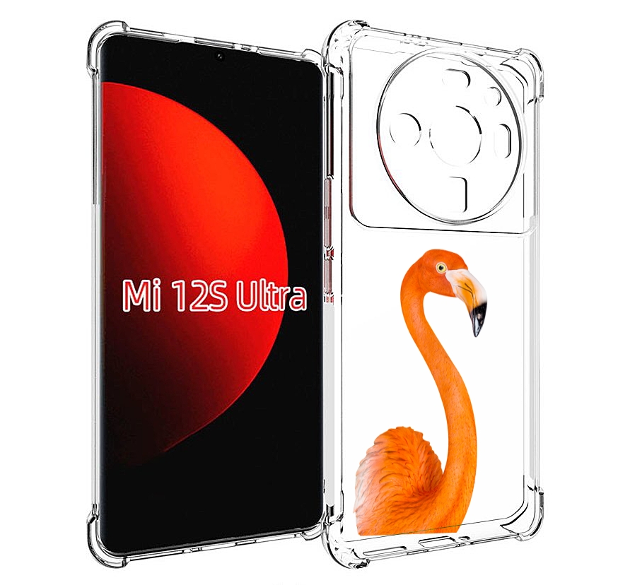 

Чехол MyPads оранжевый-фламинго для Xiaomi 12S Ultra, Прозрачный, Tocco