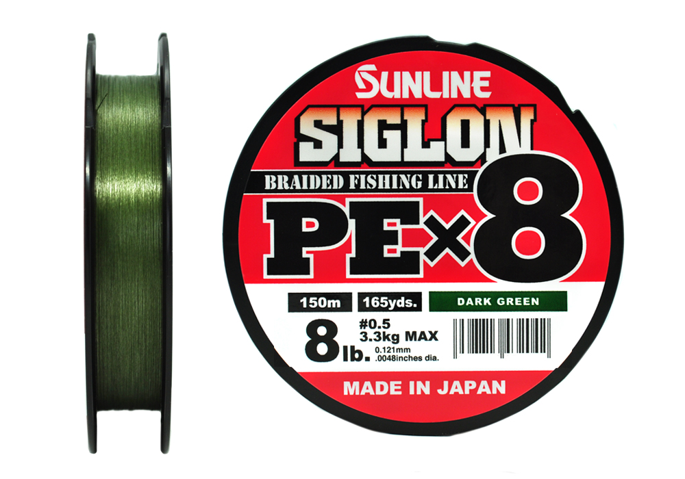 

Рыболовная леска Sunline Siglon PEx8 150 м 0,121 мм Dark Green, Зеленый, Siglon PE8