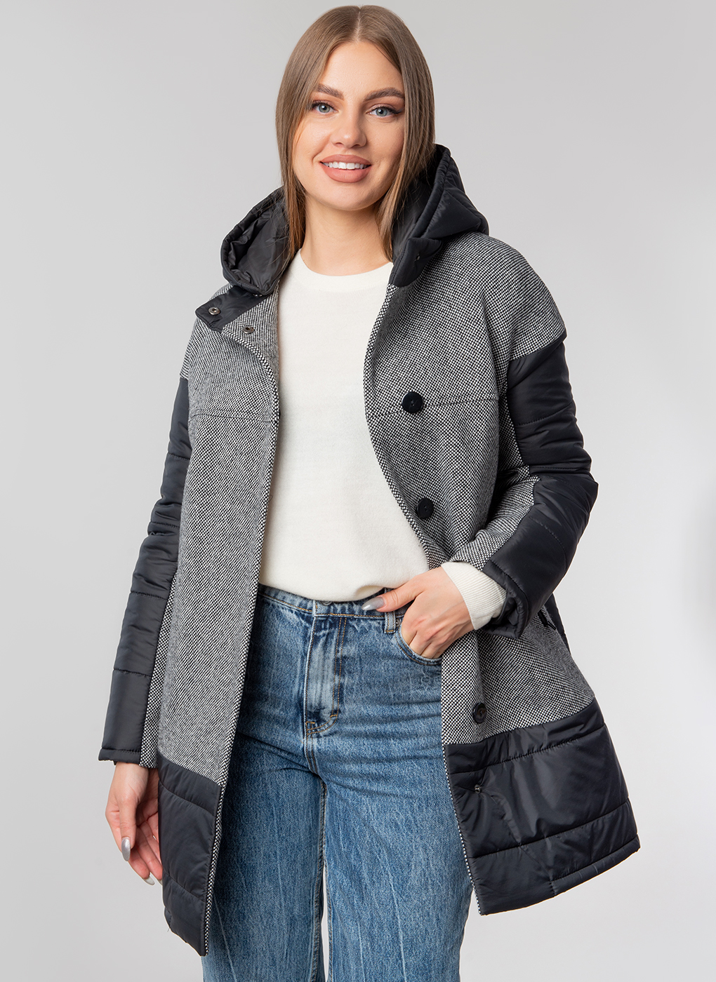 

Пальто женское Каляев 48555 серое 44 RU, 48555