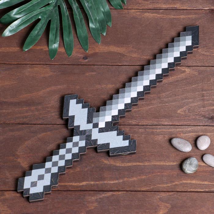 фото Сувенир деревянный меч стража цитадели "пиксель", 37 см микс дарим красиво