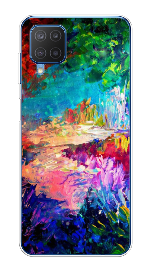 

Чехол на Samsung Galaxy A12/M12 "Лес-гуашь", Синий;розовый;зеленый, 2102650-4