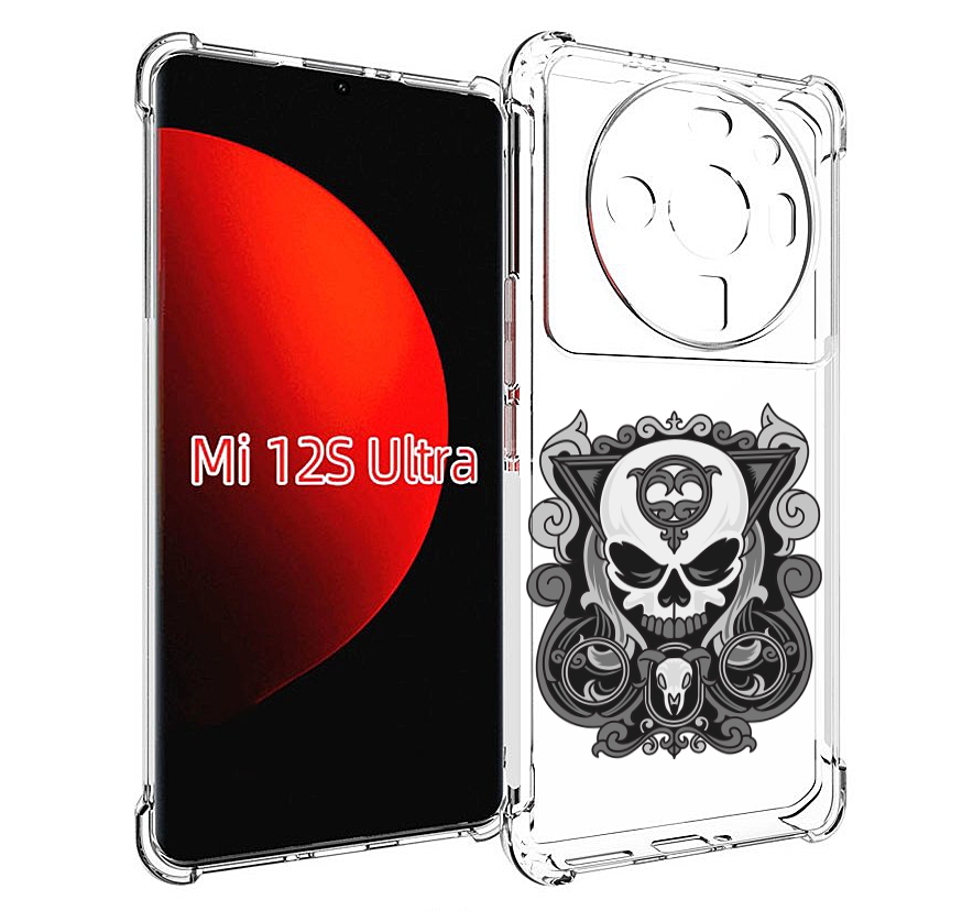 

Чехол MyPads орнамент-на-черепе для Xiaomi 12S Ultra, Прозрачный, Tocco