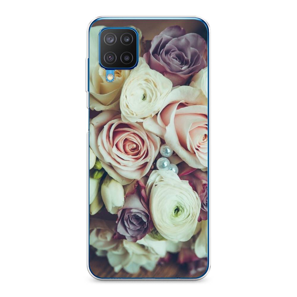 

Чехол на Samsung Galaxy A12/M12 "Свадебный букет", Белый;фиолетовый, 2102650-2