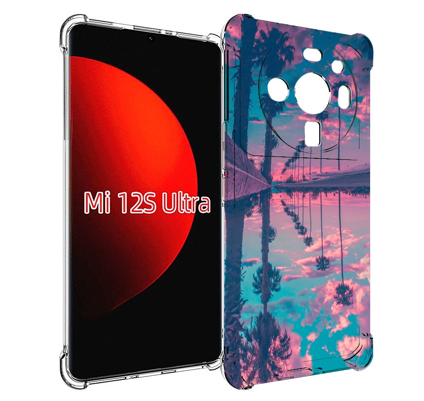 

Чехол MyPads отражение-пальм для Xiaomi 12S Ultra, Прозрачный, Tocco