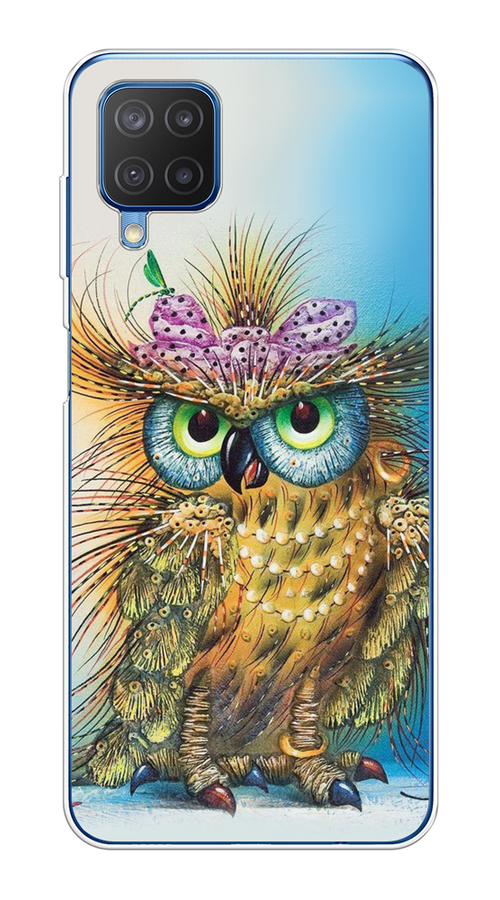 

Чехол на Samsung Galaxy A12/M12 "Модная сова", Коричневый;голубой, 2102650-1