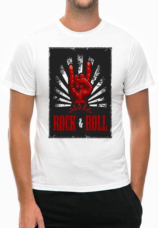 

Футболка унисекс NoBrand Rock-n-Roll-hand белая L, Белый, Rock-n-Roll-hand