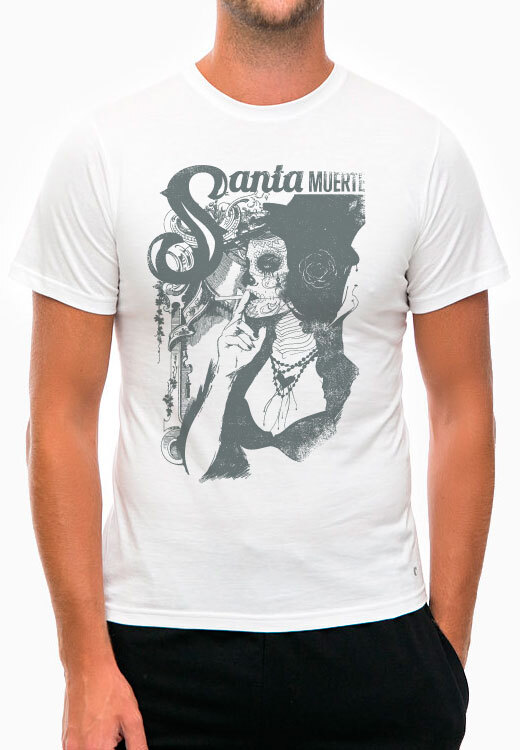 

Футболка унисекс NoBrand Santa Muerte белая 3XL, Белый, Santa Muerte