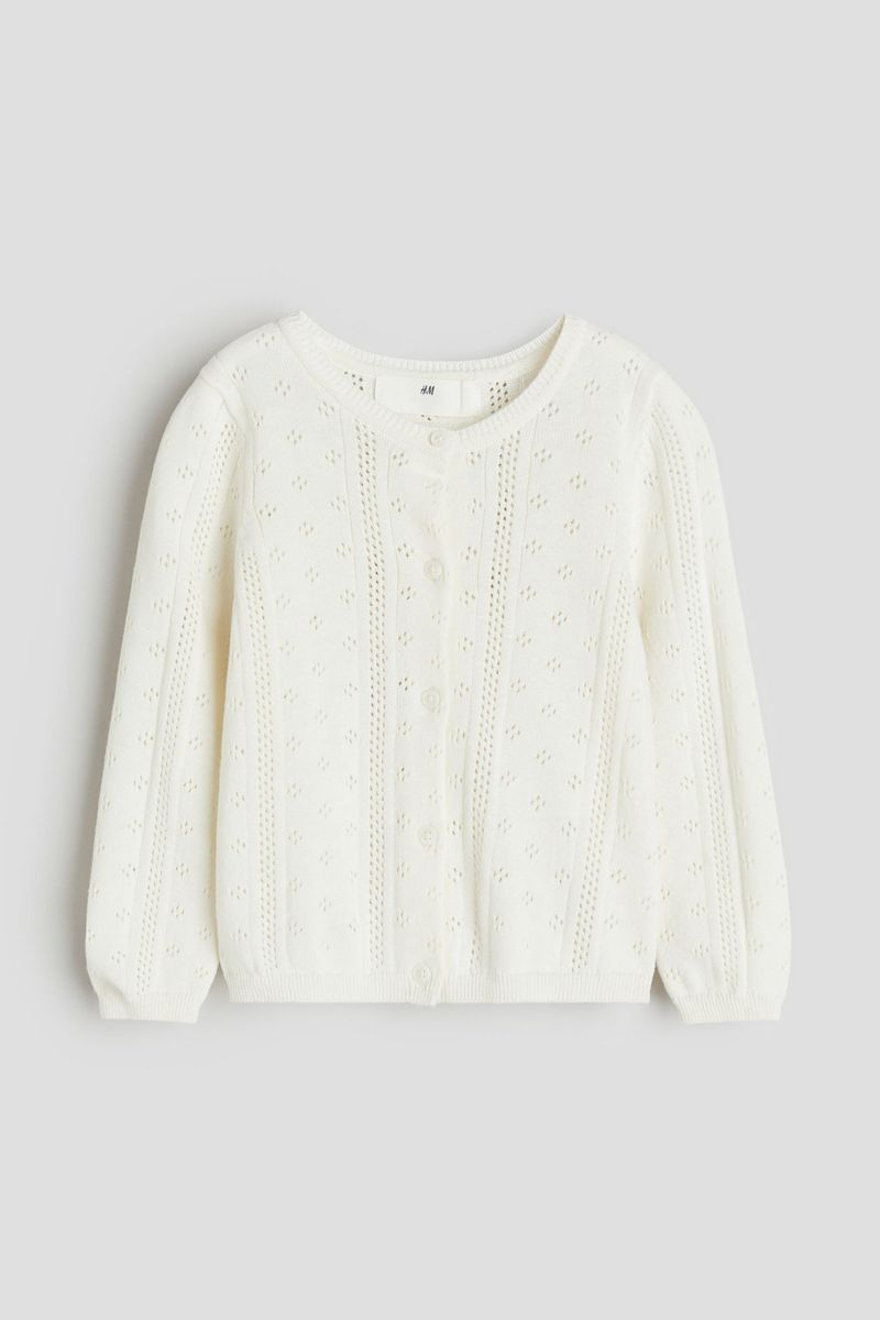 

Кардиган детский H&M 1122925, белый, 110, 1122925