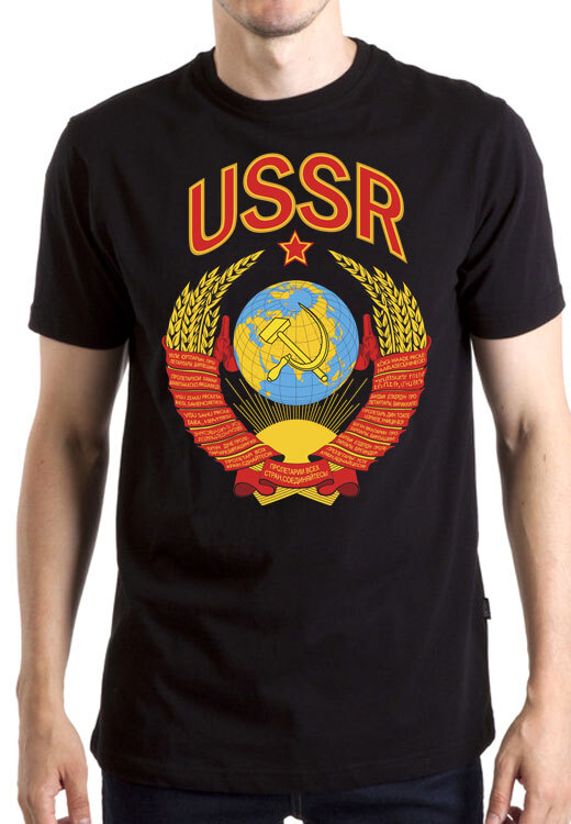 

Футболка унисекс NoBrand USSR черная L, Черный, USSR