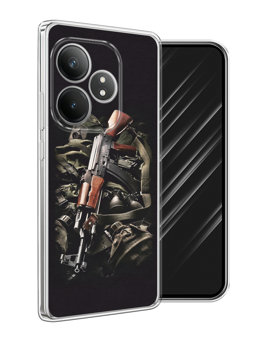 

Чехол Awog на Realme GT Neo 6 SE "Автомат", Черный;коричневый;серый, 2516850-1