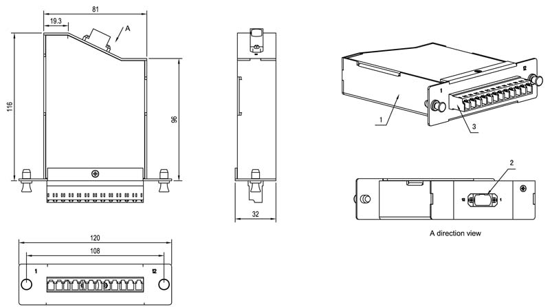 

Кросс оптический Hyperline (FO-CSS-W120H32-9-1MTPM-12LC-BL), Синий