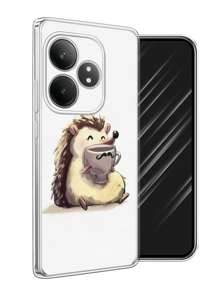

Чехол Awog на Realme GT Neo 6 SE "Еж кофеман", Белый;коричневый;бежевый, 2516850-1
