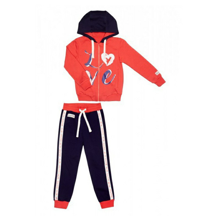 

Костюм для девочек Lucky Child Lucky Sport 57-43ф темно-синий коралловый р 86