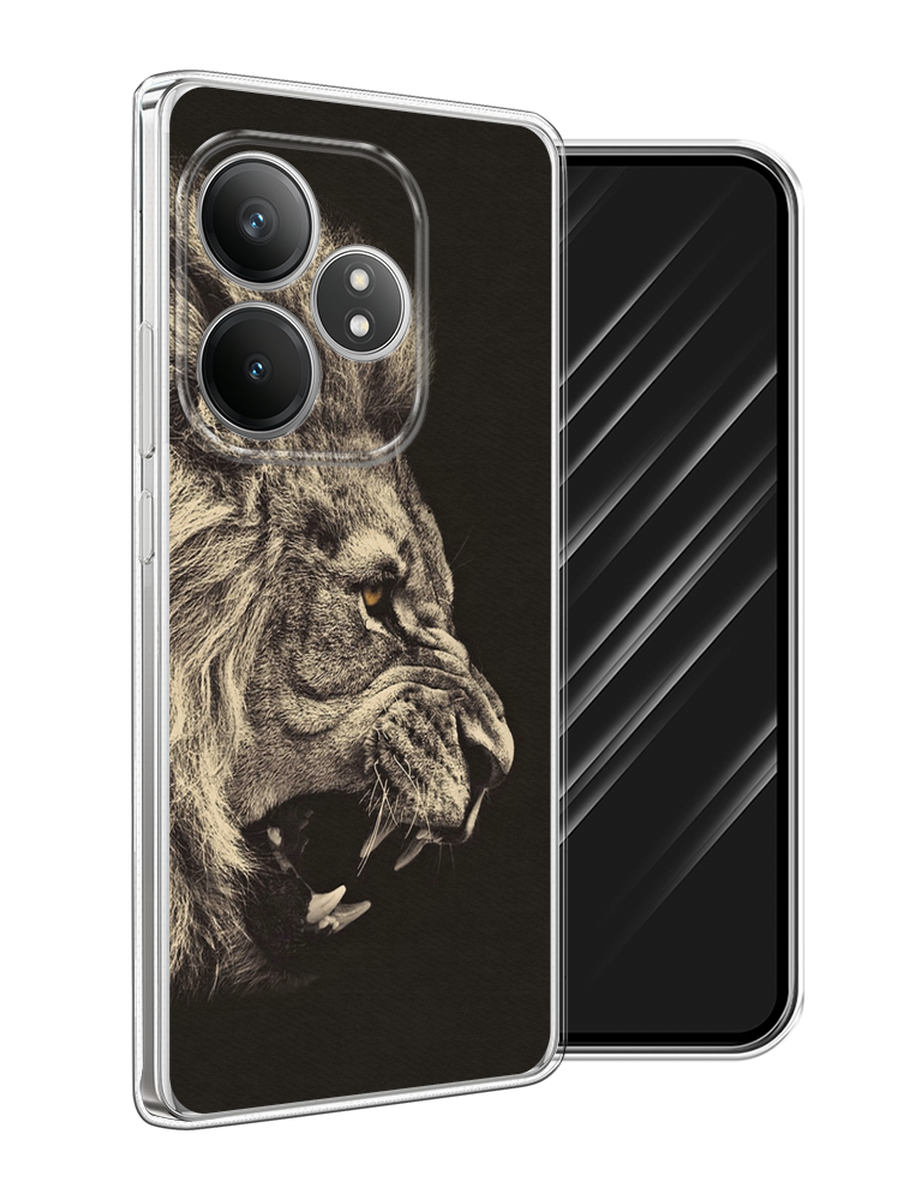 

Чехол Awog на Realme GT Neo 6 SE "Львиный рык 2", Бежевый;черный, 2516850-1