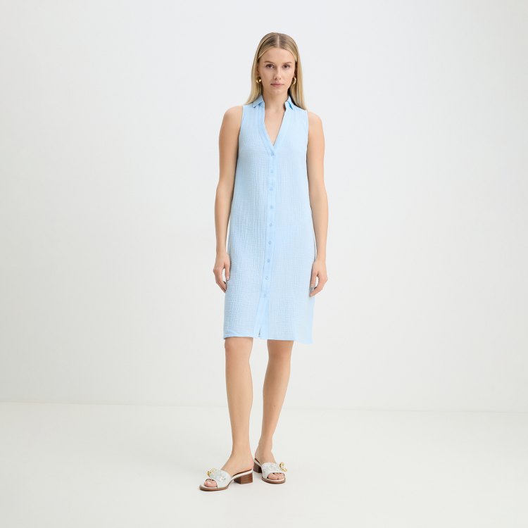 

Платье женское Maison David BLN924-1 голубое XL, Голубой, BLN924-1
