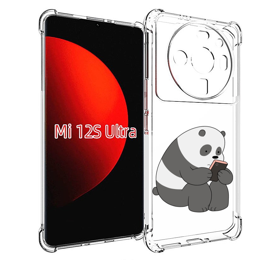 

Чехол MyPads панда-в-телефоне для Xiaomi 12S Ultra, Прозрачный, Tocco