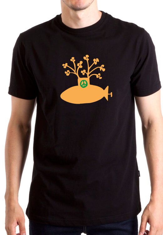 

Футболка унисекс NoBrand Yellow Submarine черная XXL, Черный, Yellow Submarine