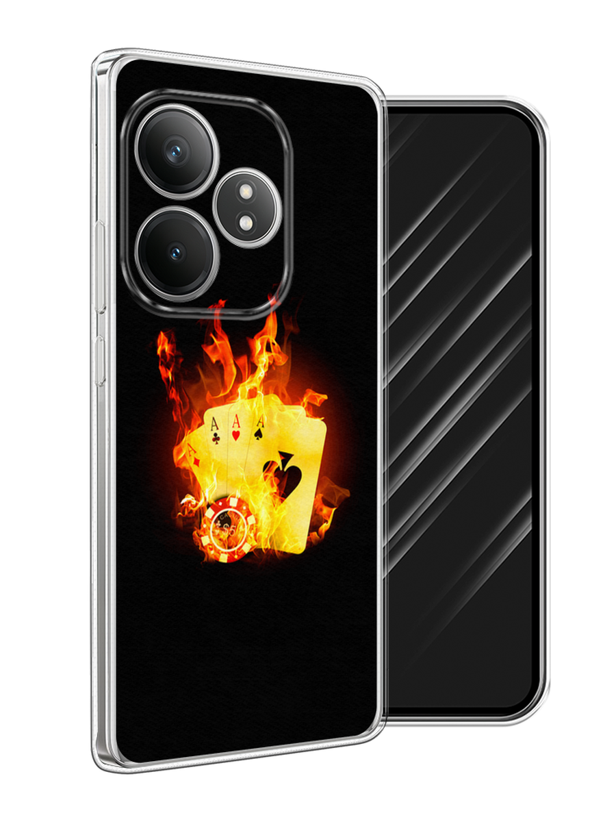 

Чехол Awog на Realme GT Neo 6 SE "Горящие карты", Черный;оранжевый, 2516850-1