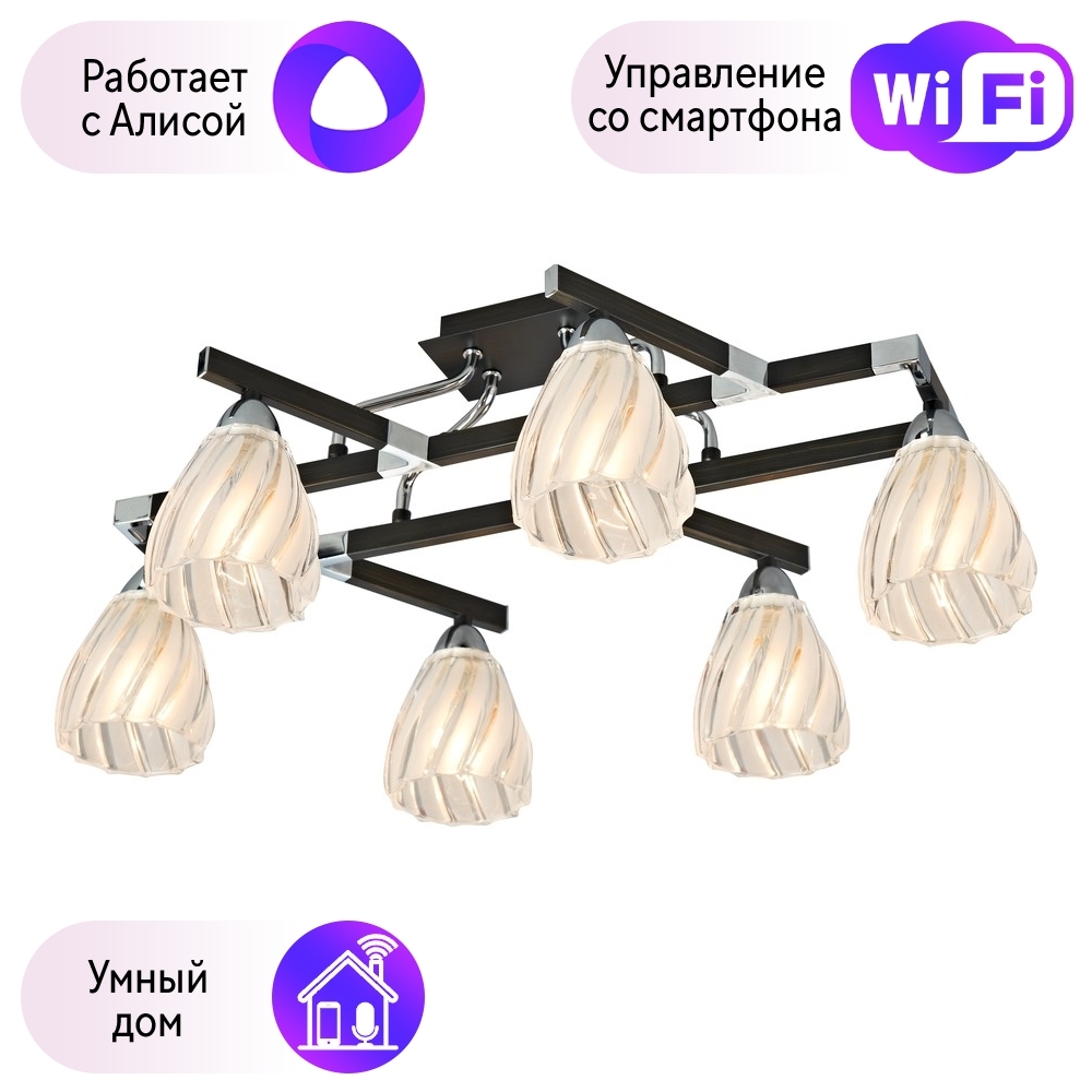 

Потолочная люстра Velante с поддержкой Алиса 284-107-06-A