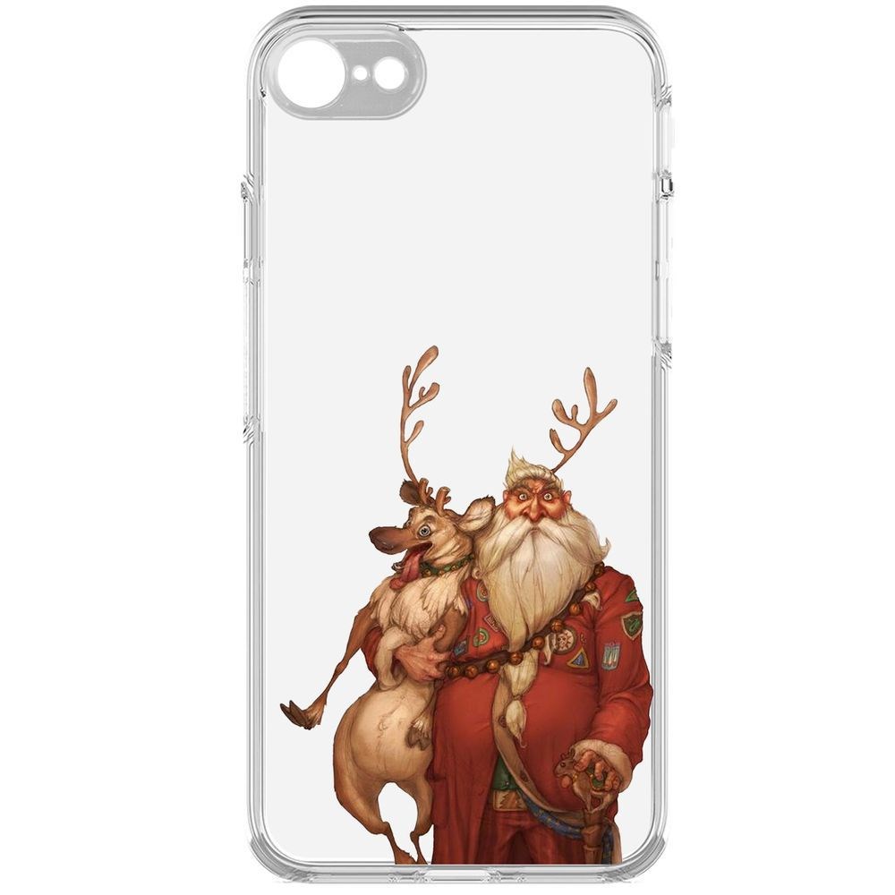 

Чехол-накладка Krutoff Clear Case К-команда для iPhone 7/8/SE 2020 с защитой камеры