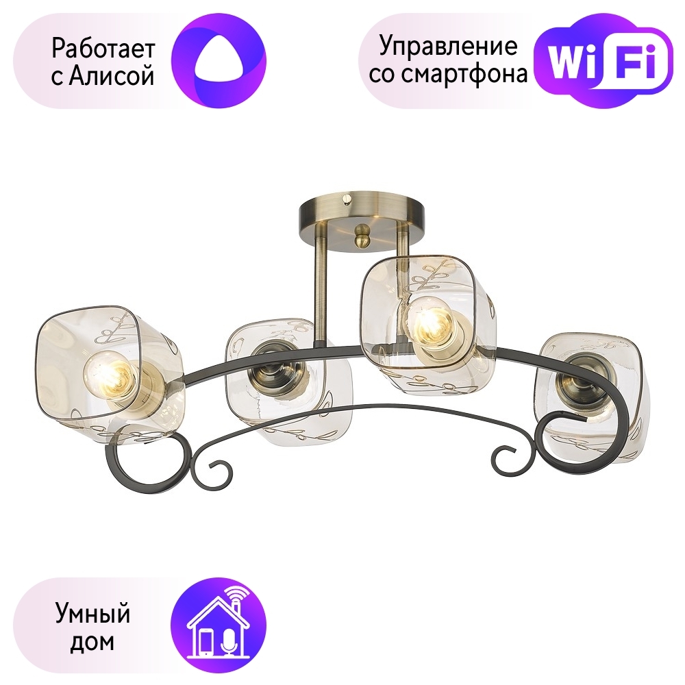 

Потолочная люстра Velante с поддержкой Алиса 212-507-04-A