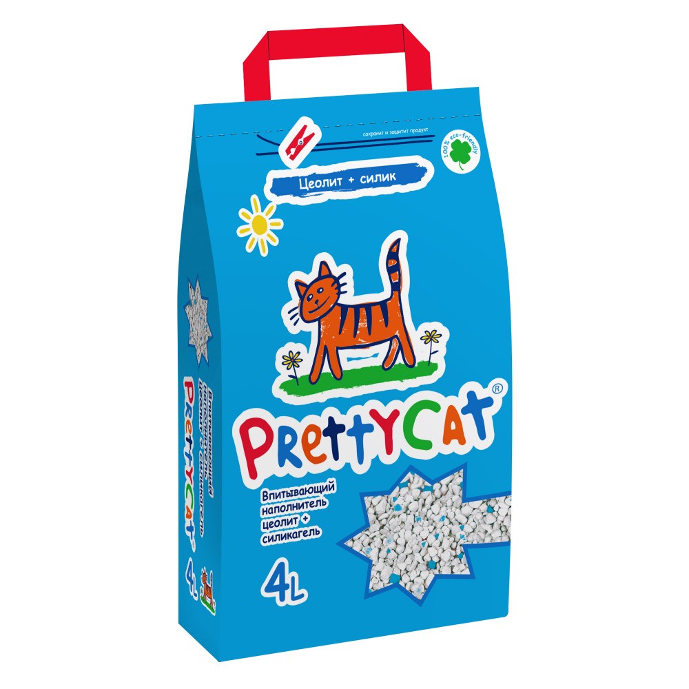 Наполнитель для кошачьего туалета PrettyCat Naturel впитывающий, 4 л