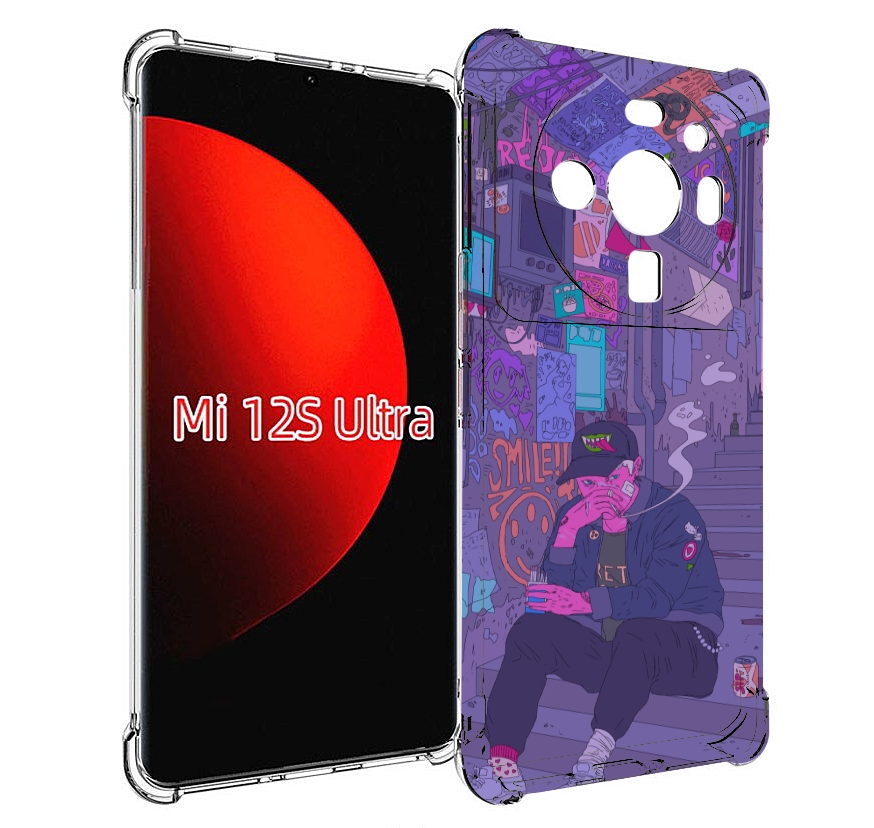 

Чехол MyPads парень в подъезде мультик для Xiaomi 12S Ultra, Прозрачный, Tocco