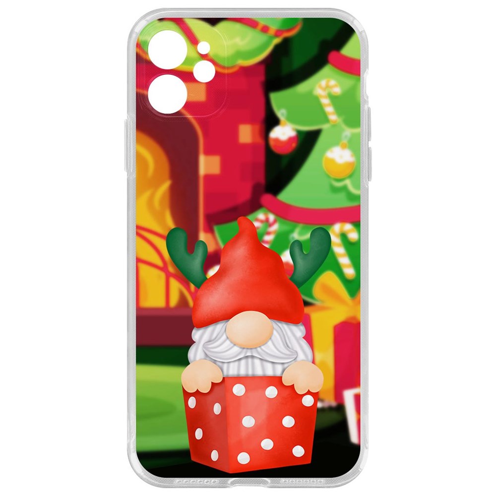 

Чехол-накладка Krutoff Clear Case Гном для iPhone 11 с защитой камеры