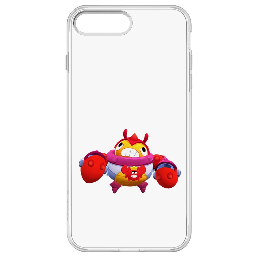 

Чехол-накладка Krutoff Clear Case Brawl Stars-Краб Тик для iPhone 7 Plus