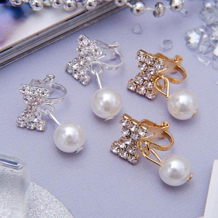 

Клипсыиз бижутерного сплава Queen Fair Wedding, пластик\стразы, Wedding
