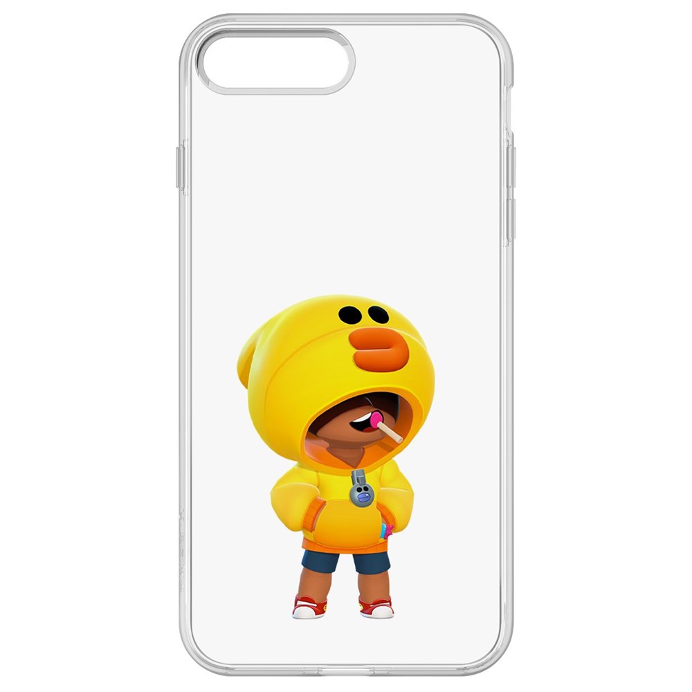 

Чехол-накладка Krutoff Clear Case Brawl Stars-Леон Салли для iPhone 7 Plus, Прозрачный