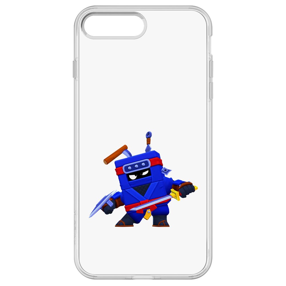 

Чехол-накладка Krutoff Clear Case Brawl Stars-Ниндзя Эш для iPhone 7 Plus, Прозрачный