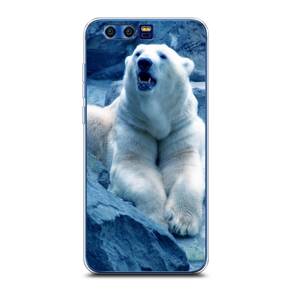 

Чехол на Honor 9 "Белый медведь", Голубой;белый, 62450-1