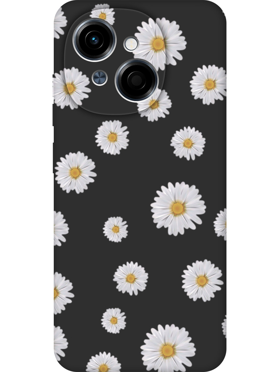 

Силиконовый чехол на Tecno Spark Go 1 / Pop 9 с принтом "Ромашки" матовый черный, Черный;прозрачный;серый, 786716921