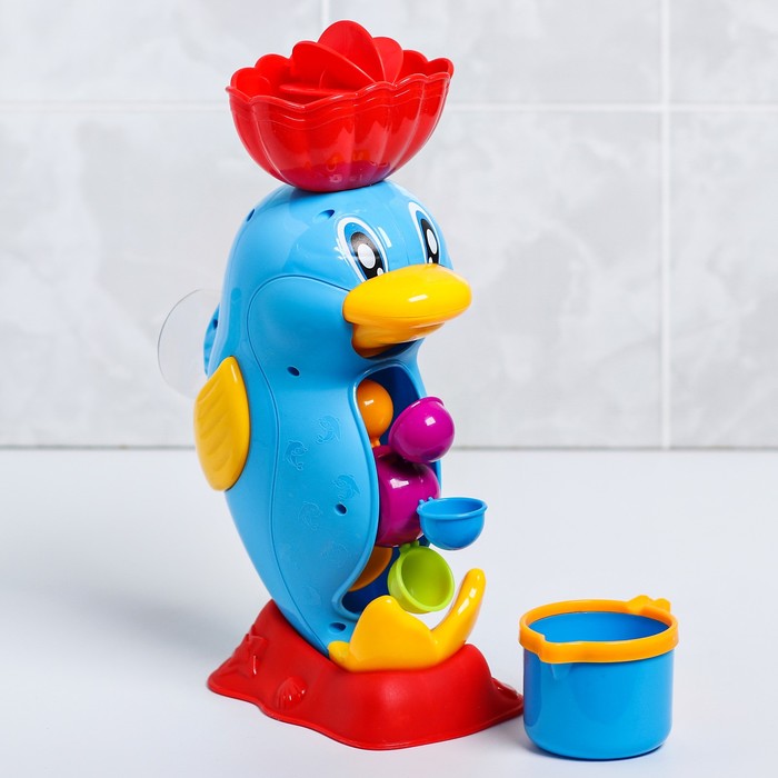 

Игрушки для купания «Мельница. Пингвин», на присоске, Разноцветный