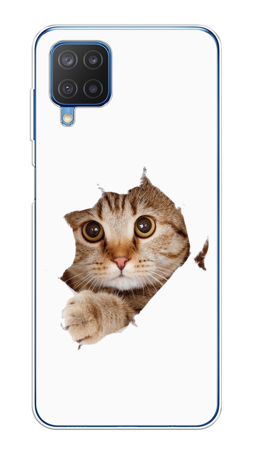 

Чехол на Samsung Galaxy A12/M12 "Кот и бумага", Белый;коричневый, 2102650-1