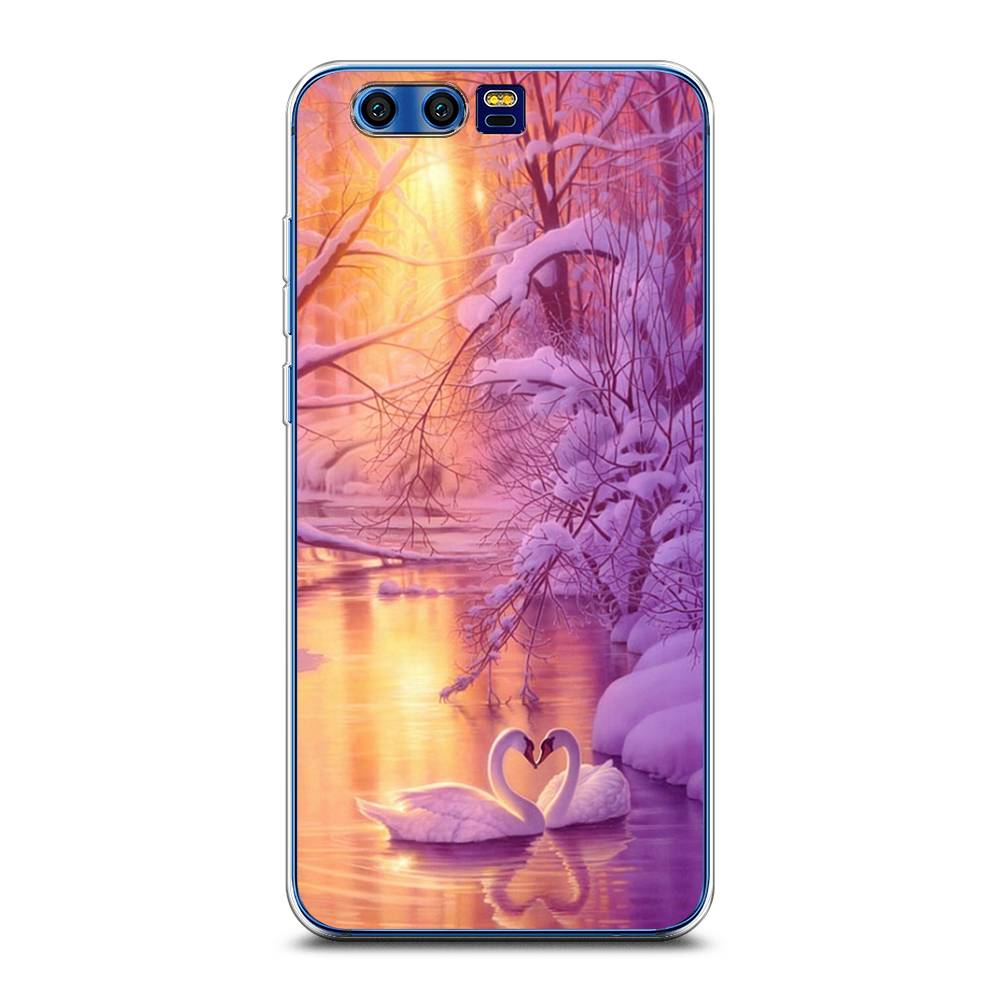 

Чехол на Honor 9 "Зима 1", Фиолетовый;желтый, 62450-2