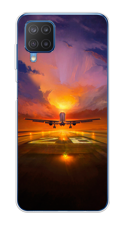

Чехол на Samsung Galaxy A12/M12 "Самолет на посадке", Оранжевый;синий, 2102650-6