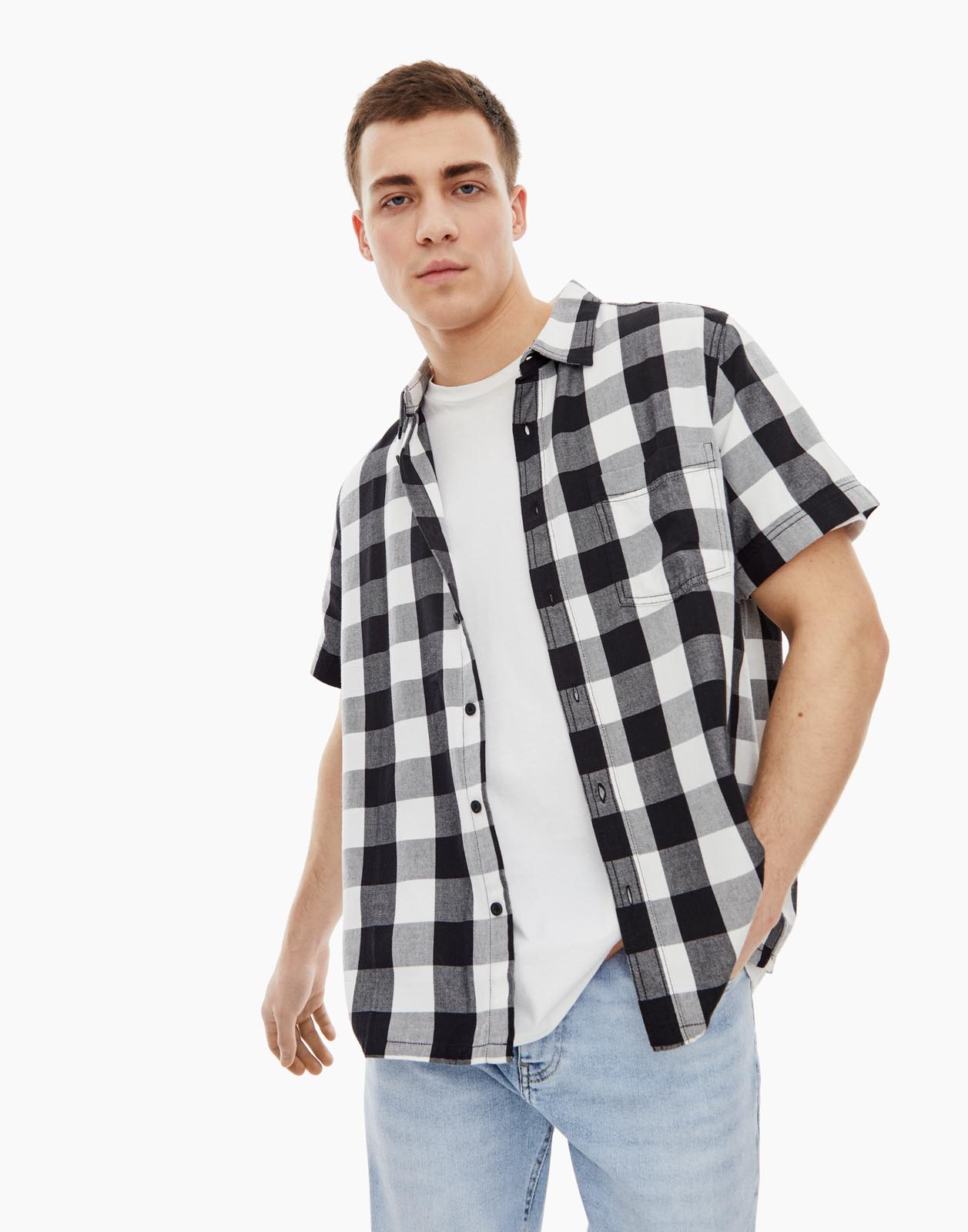 

Рубашка мужская Gloria Jeans BWT001309 черная XL, Черный, BWT001309