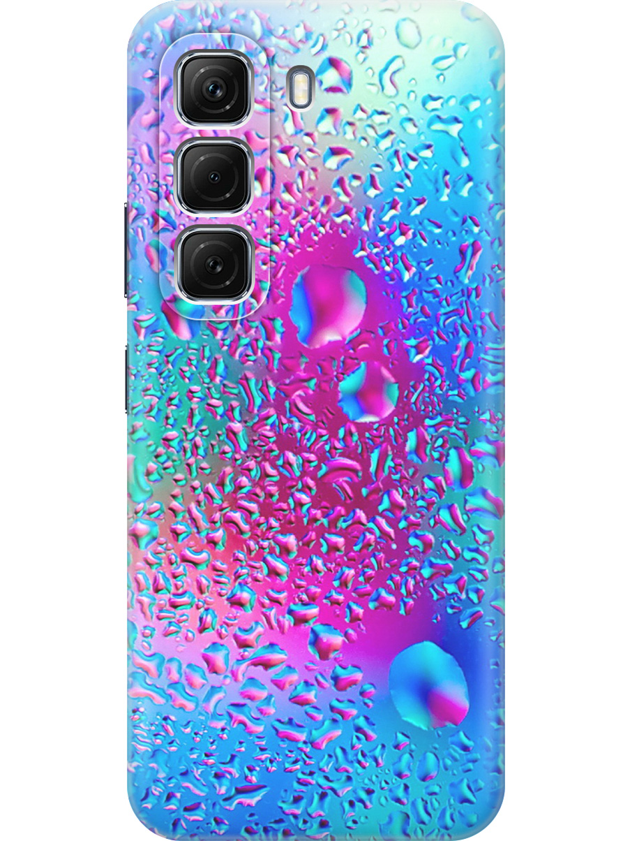 

Силиконовый чехол на Infinix Hot 50 4G с принтом "Капли на стекле", Прозрачный;голубой;розовый;синий, 786718731