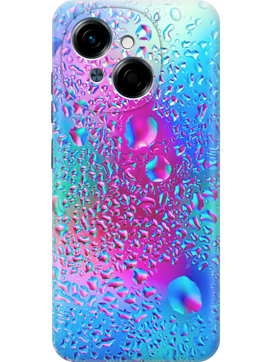 

Силиконовый чехол на Tecno Spark Go 1 / Pop 9 с принтом "Капли на стекле", Прозрачный;голубой;розовый;синий, 786716931