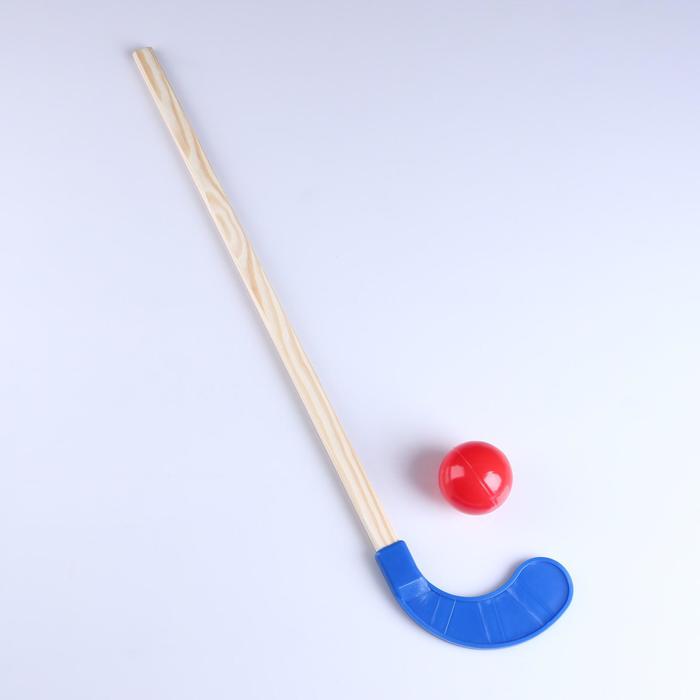 Клюшка с мячом (набор)  ,77 см, d-7 см , микс клюшка флорбольная acito splash 35 blue 80 round правый 3011 046