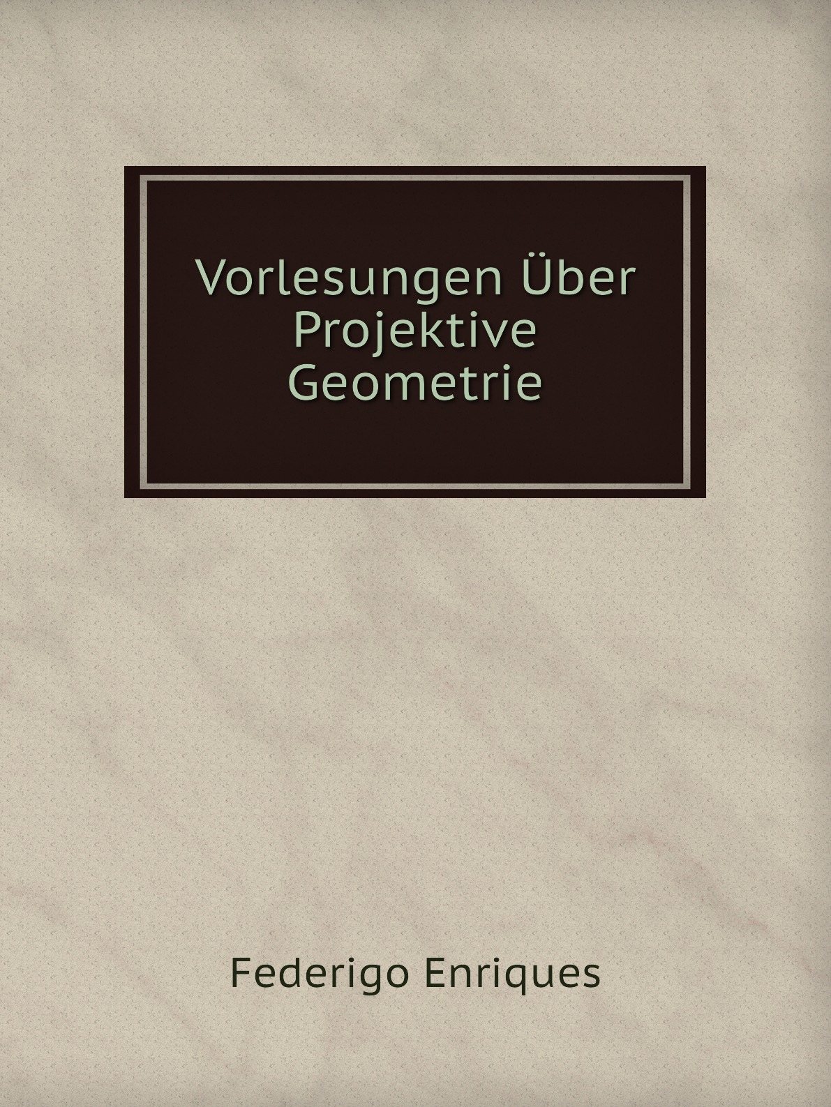 

Vorlesungen Uber Projektive Geometrie