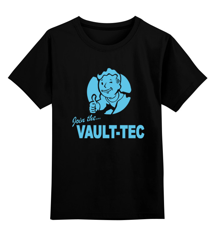 

Детская футболка классическая Printio Fallout vault-tec, р. 140, Черный, 0000000654380