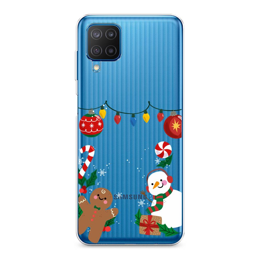 

Чехол на Samsung Galaxy A12/M12 "Новогоднее настроение", Коричневый;красный;зеленый, 2102650-5