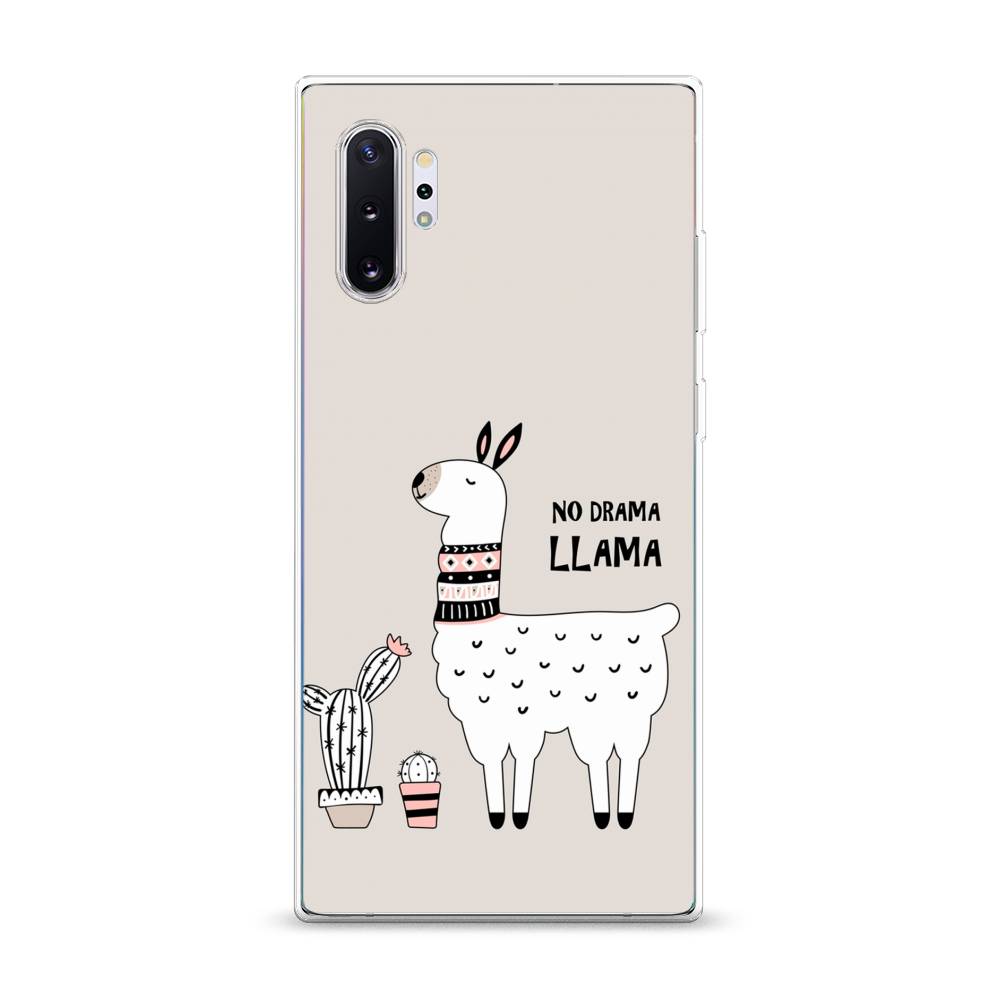 

Чехол Awog на Samsung Galaxy Note 10 Plus "No drama LLama", Разноцветный, 28550-2