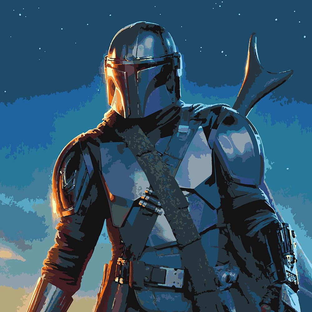 

Картина по номерам Красиво Красим Мандалорец - На синем, 70 х 70 см, Мандалорец - На синем