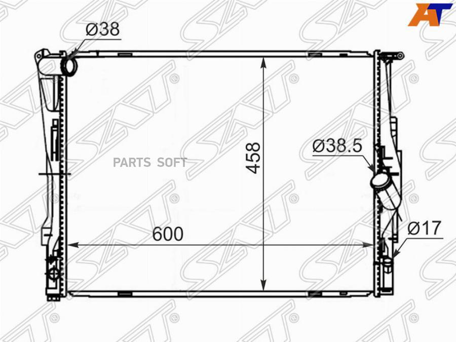 

SAT Радиатор BMW E90 1.6/1.8/2.0/2.3/2.5/2.8/3.0 05-/1-SERIES E87 1.6/2.0/2.8/3.0/3.5 04-/