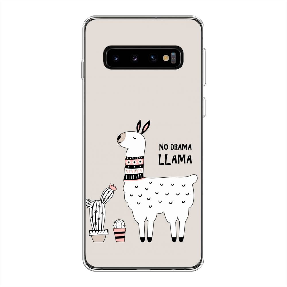 

Чехол Awog на Samsung Galaxy S10 Plus "No drama LLama", Разноцветный, 27150-2